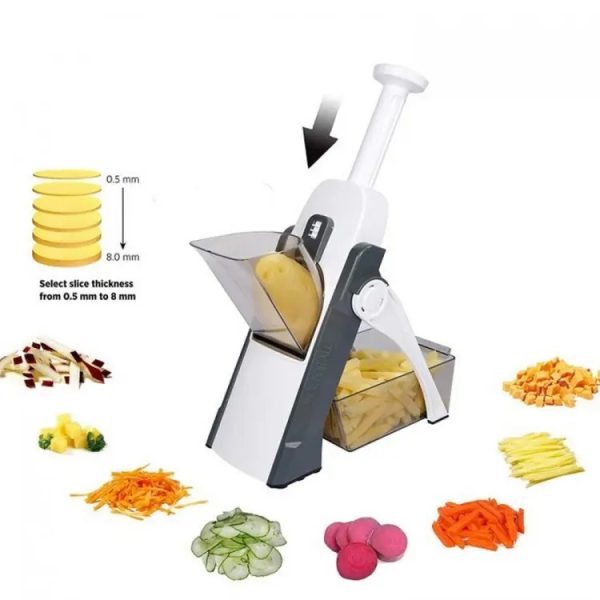 4 In 1 Mandoline Vegetable Cutter | Chopper | Adjustable Multi-function Cutter Vertical Vegetable Cutter Kitchen Shredder Grater (random Color)