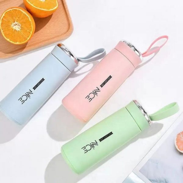 Nice Water Bottle | Mini Vacuum Flask Bottle With Temperature Resistant – 500ml (random Colors)