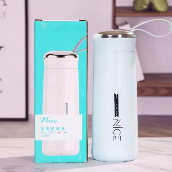 Nice Water Bottle | Mini Vacuum Flask Bottle With Temperature Resistant – 500ml (random Colors)