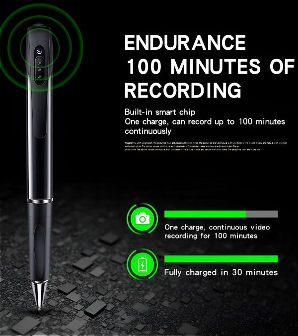 V8 Hd 1080p Camera Pen With Voice Recording ( Video + Recording + Pictures )