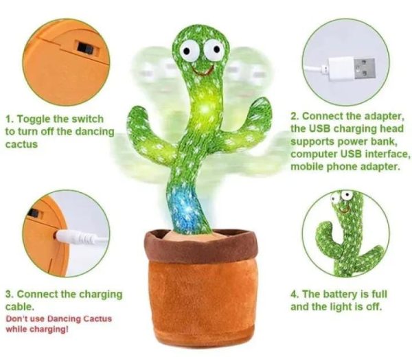 Dancing Cactus Toys For Kids Rechargeable